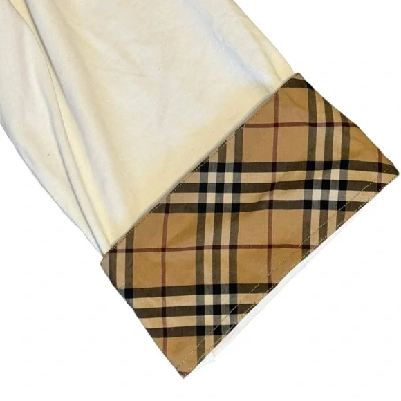 Burberry London White Crew Neck Long Sleeve T-Shirt Sz XL - Picture 5 of 5